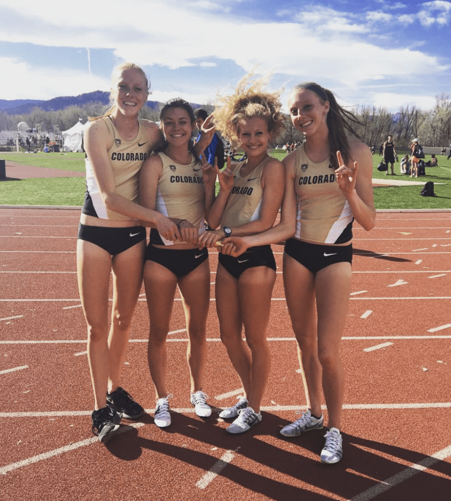 Maddie and her teammates at Colorado 